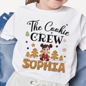 The Cookie Crew Matching ChristmasOne Size Shirt For Family, Grandparents, Kids - PersonalizedOne Size Shirt